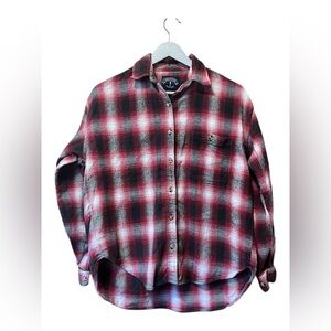 Solutions Plaid Flannel Button-Down Shirt – Size Medium